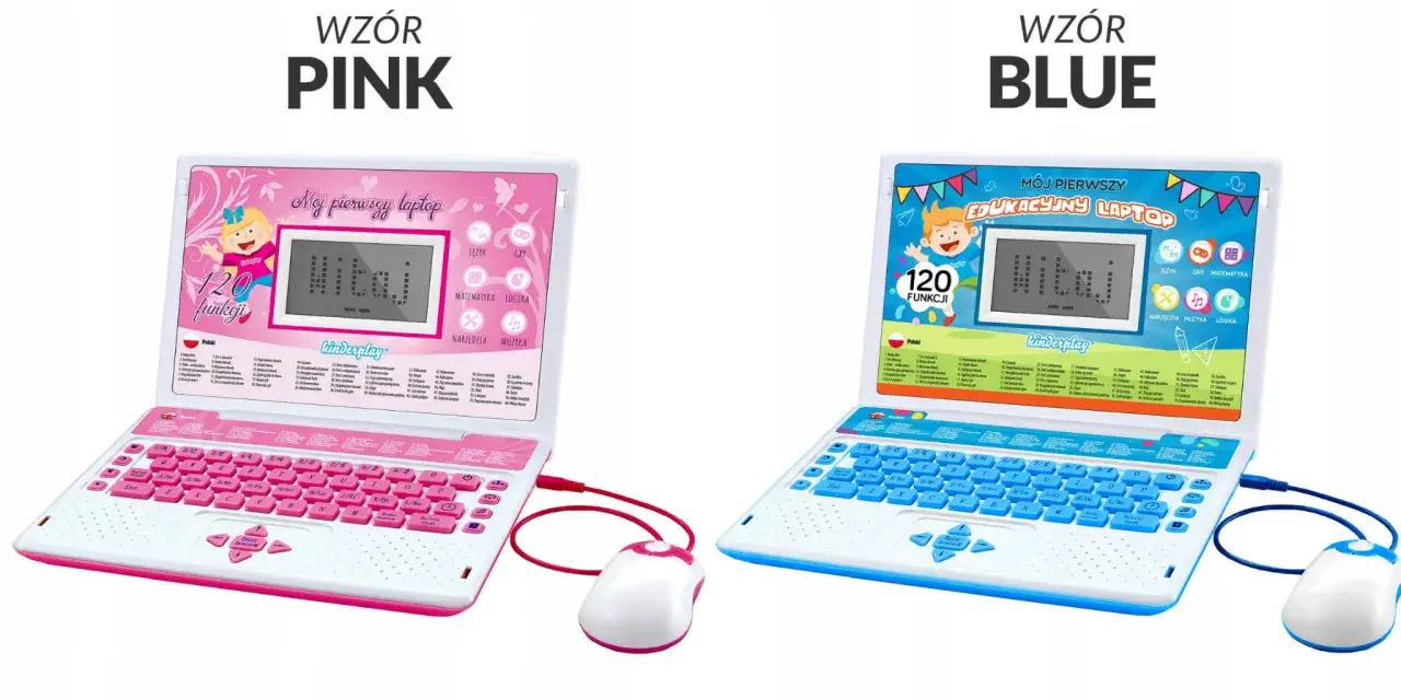 zabawkowe laptopy dla dzieci w różnym wieku
