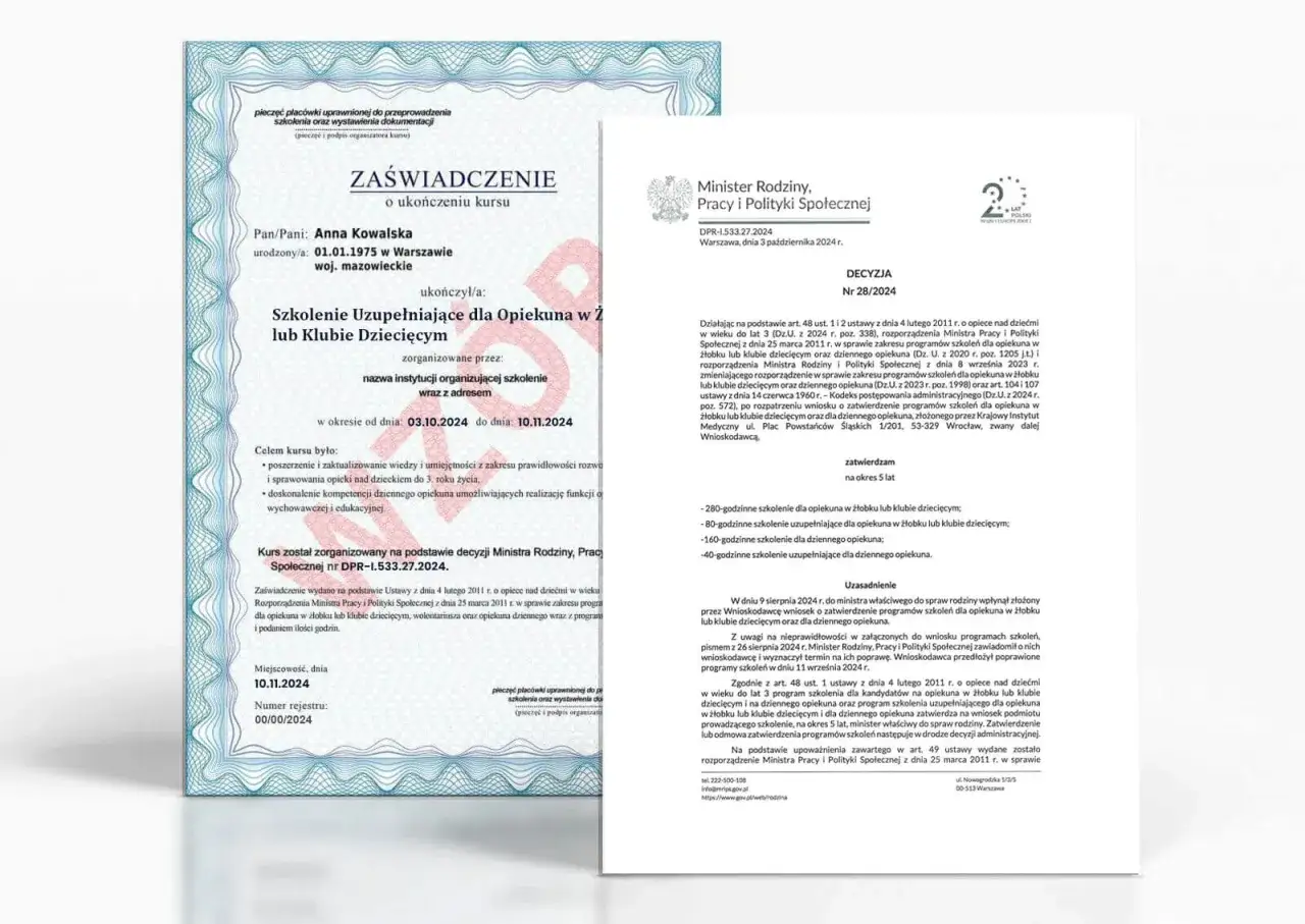 kwalifikacje opiekun w żłobku