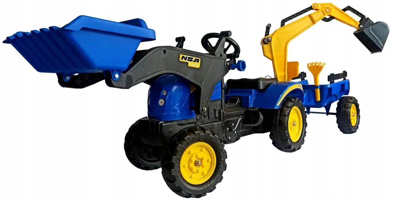 traktor zabawka z przyczepą i ładowaczem